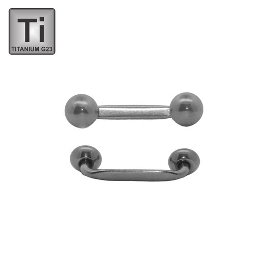 45° Titan G23 Surface Barbell mit Anchor Platte und abgerundeter 5mm Disc - Stärke 1.6mm mit Stabhöhe 1.5mm