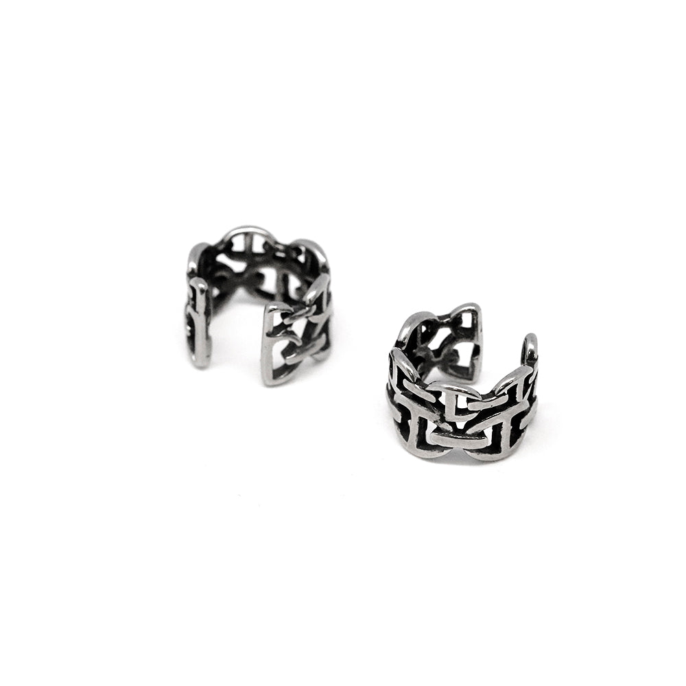 Steel 316L Non-Piercing Ohr Clip-on im Vintage Design