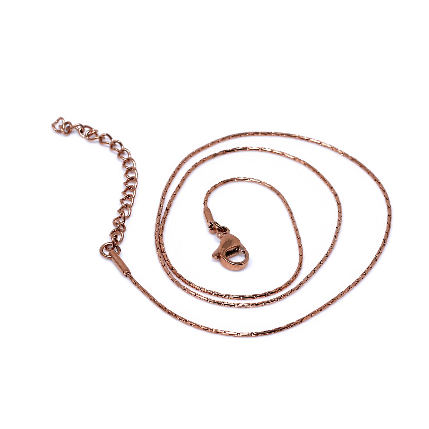 18K Rosegold S.Steel mit dünnen, langen Gliedern/ Länge 45cm, 55cm