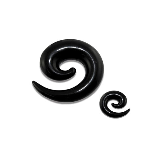 Black Silikon Expander/Taper im Spiral Design - flexibel