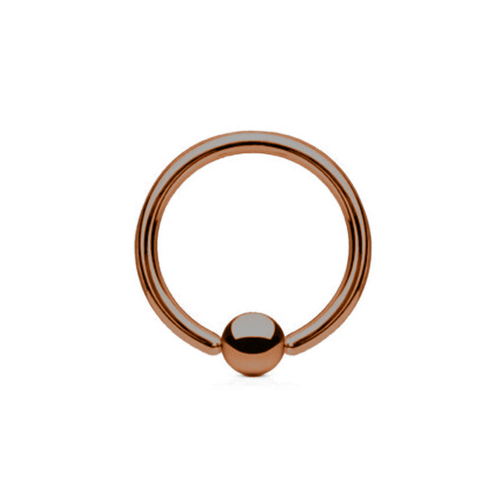 Antik Rose Gold Steel BCR mit Klemmkugel - Stärke 1.6mm