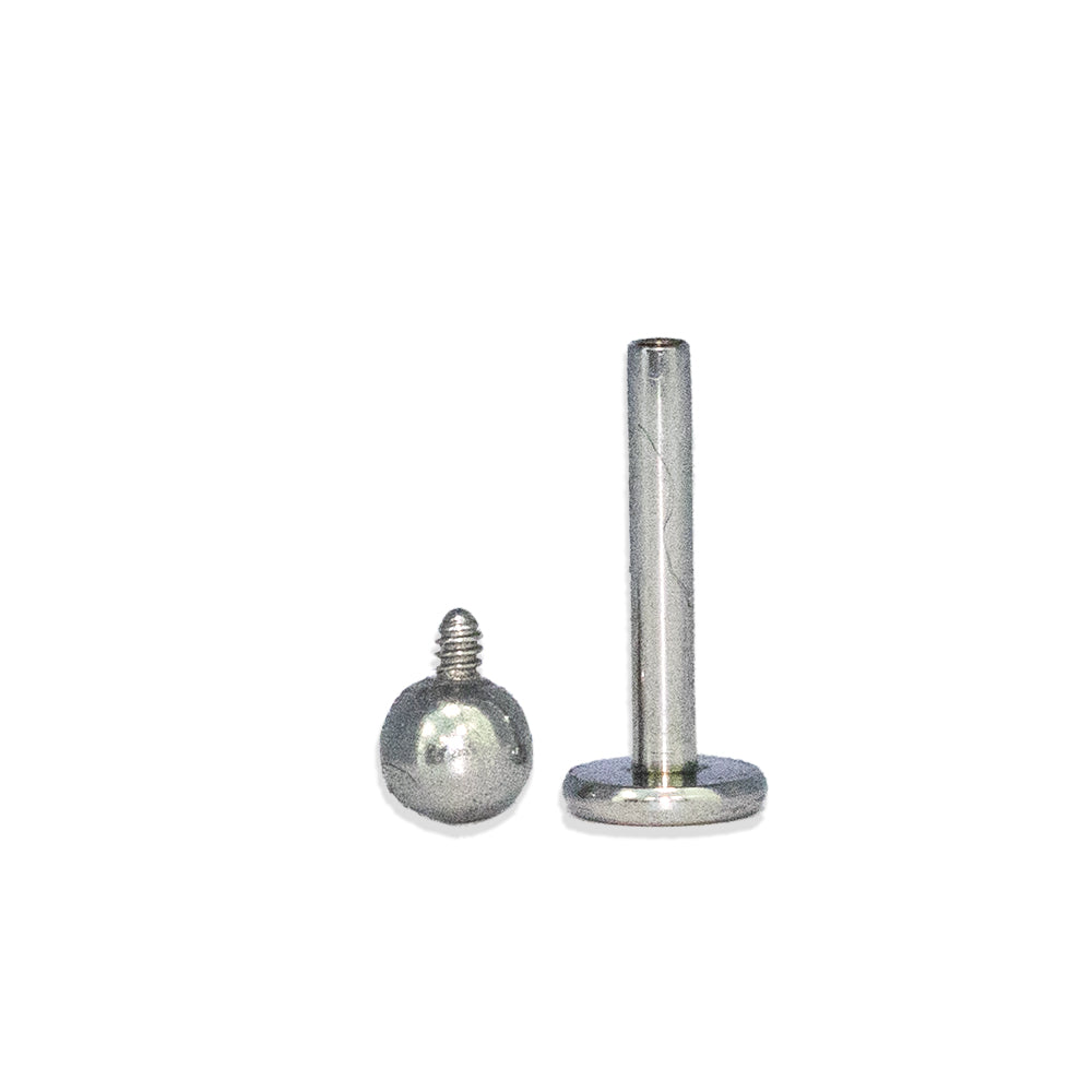 Steel 316L Labret with internal thread and ball - thickness 1.2mm