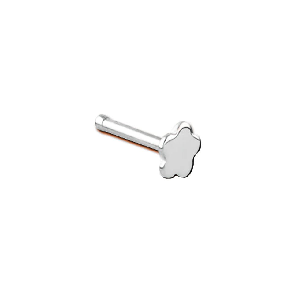 Steel 316L Nasenstecker mit Blumen Design - Stärke 1.0mm Länge 6mm