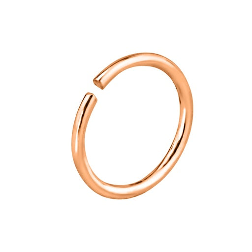 18K Rose Gold Steel Open Nose Ring - Stärke 1.6mm