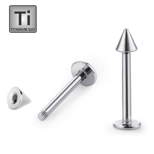 Titanium labret with tip (3mm) - thickness 1.2mm