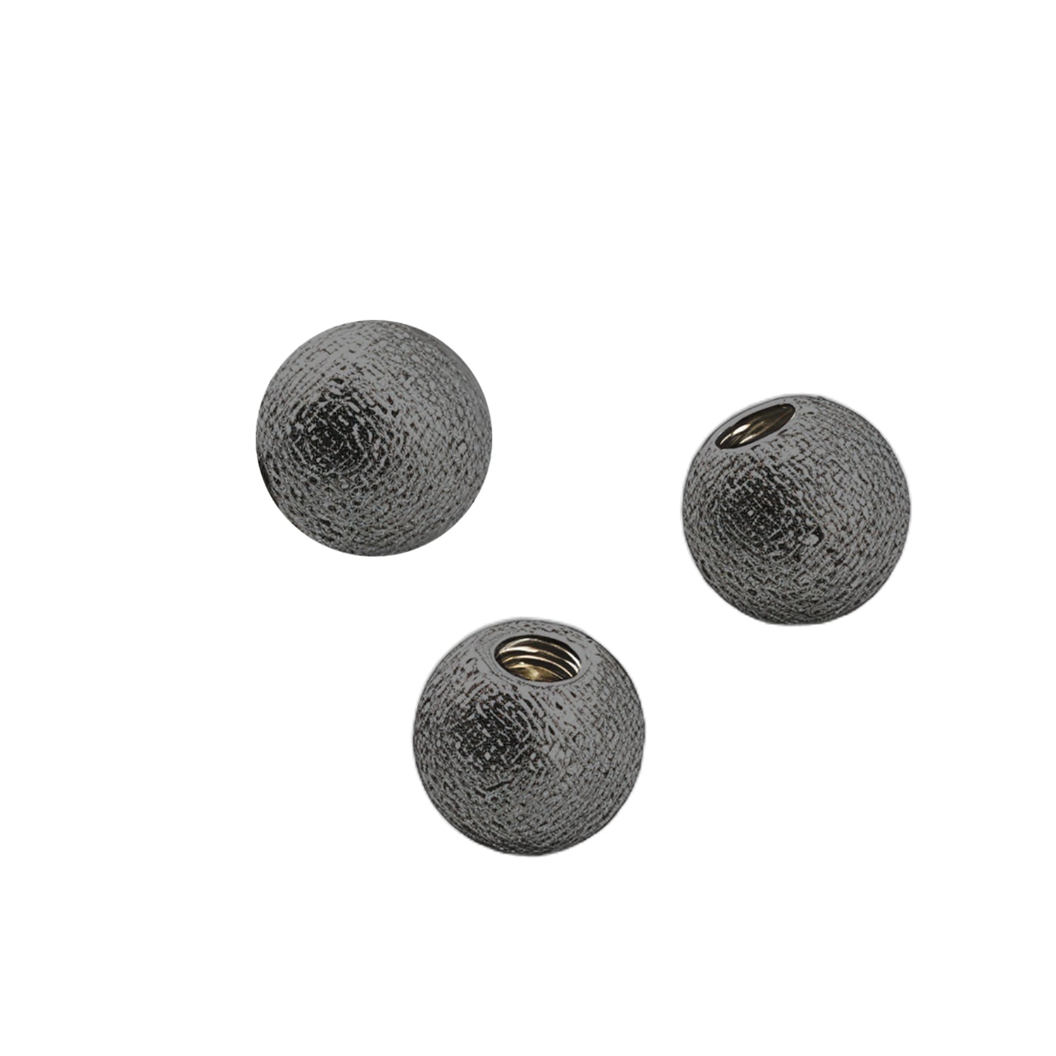 Black Steel Schraubkugel -Sand gestrahlt im Diamant-Schliff Design - Stärke 1.6mm