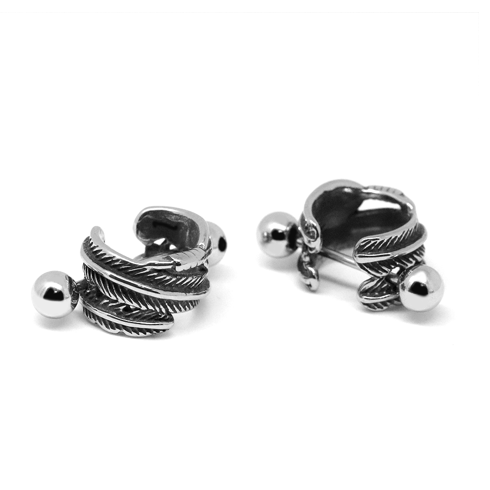 Steel 316L Helix Barbell im Blatt Design - Stärke 1.0mm