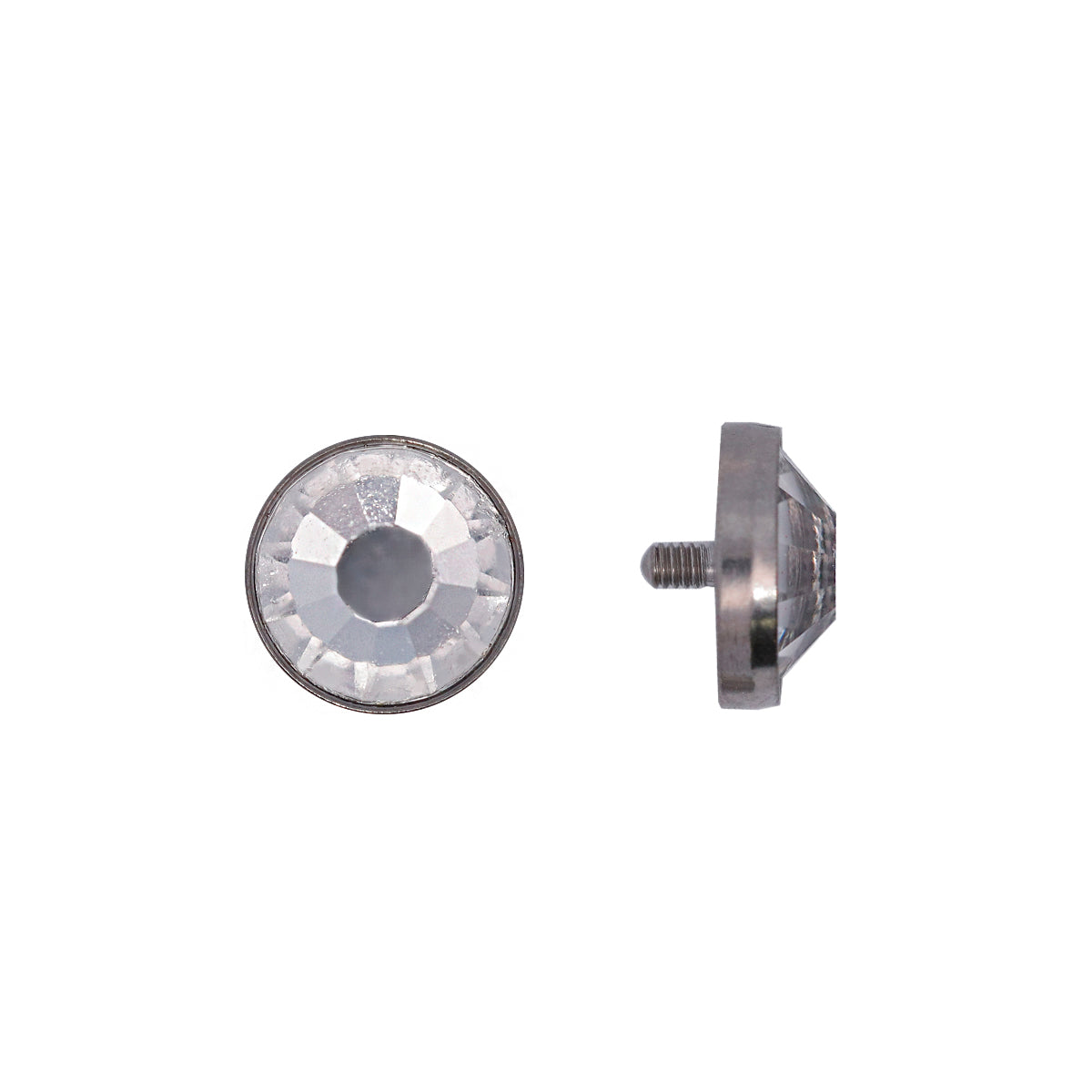 Titan G23  Dermal Anchor Top mit Kristall - Stärke 1.2mm