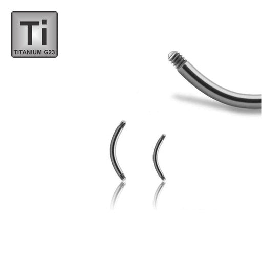 Titanium banana without balls - thickness 1.6mm