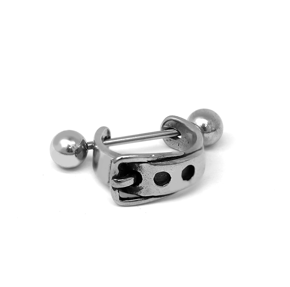 Steel 316L Helix Barbell im Gürtel Design - Stärke 1.0mm