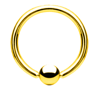 18K Gold Steel BCR mit Klemmkugel