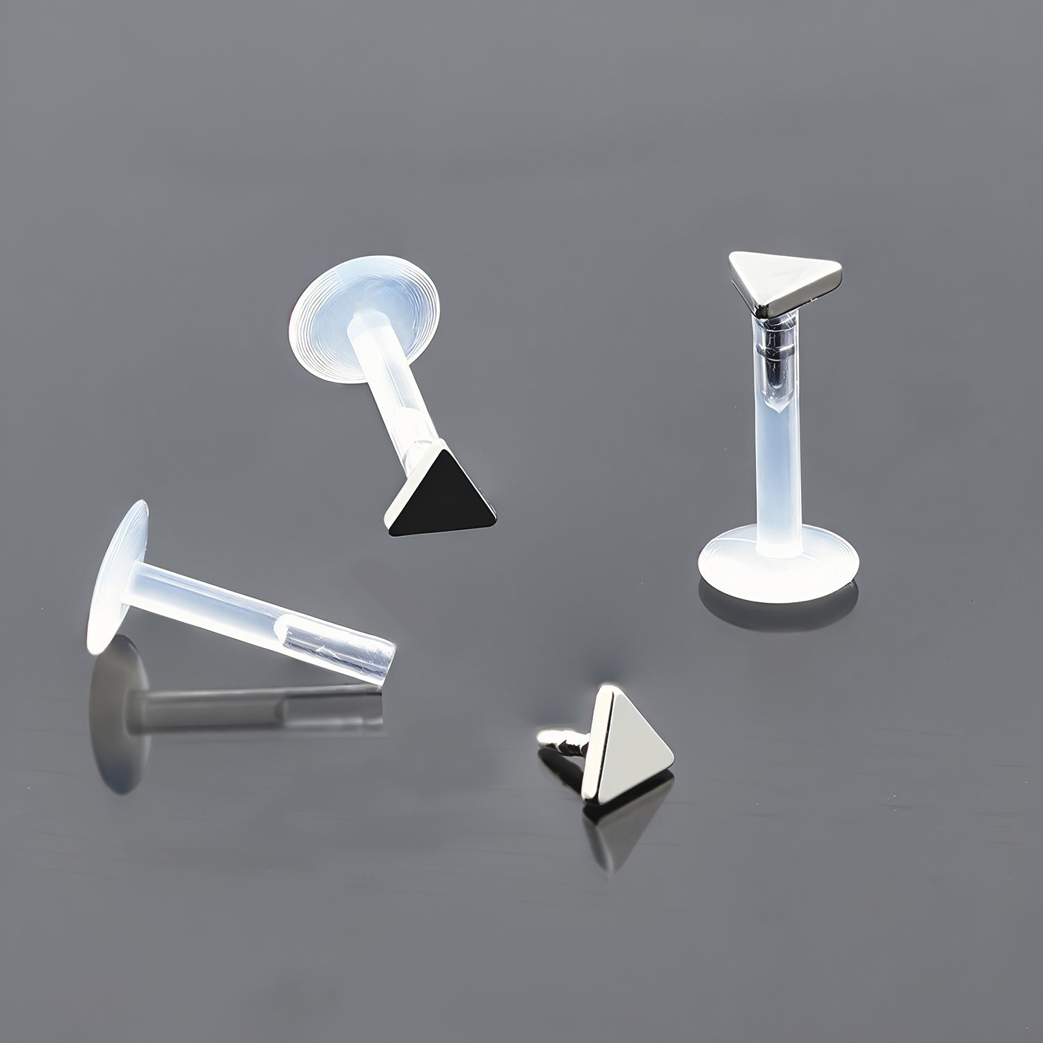 Push-In Bioflex Labret mit Steel Top Design - Stärke 1.2mm