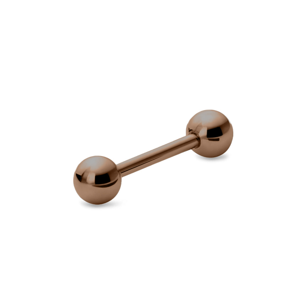 Antik Kupfer Barbell mit Kugeln - Stärke 1.6mm